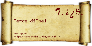 Tercs Ábel névjegykártya
